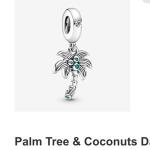 PANDORA Palm Tree & Coconuts Dangle Charm
